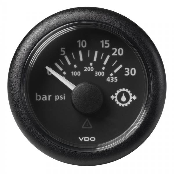 Vdo 2-1/16Inch (52Mm) Viewline Transmission Oil Pressure 30 Bar/43