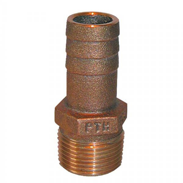 Groco 3/4Inch Npt X 3/4Inch Id Bronze Pipe To Hose Straight Fitting