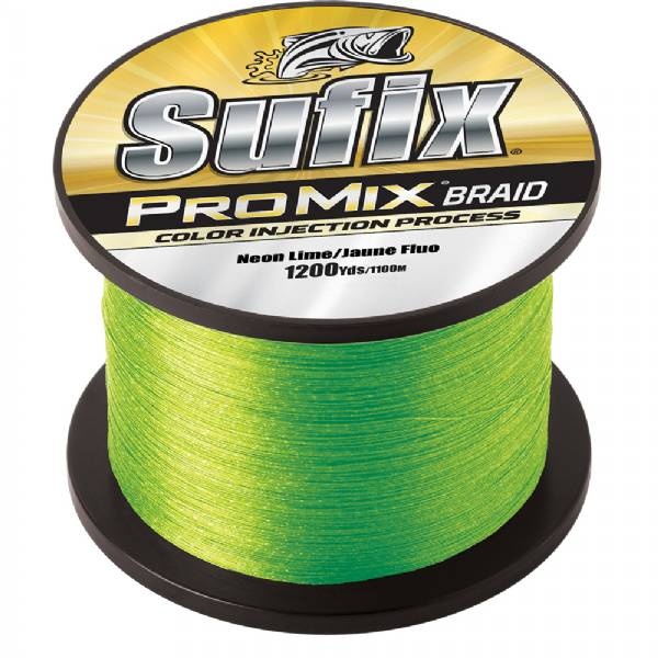 Sufix Promix Braid 50Lb 1200 Yds Neon Lime