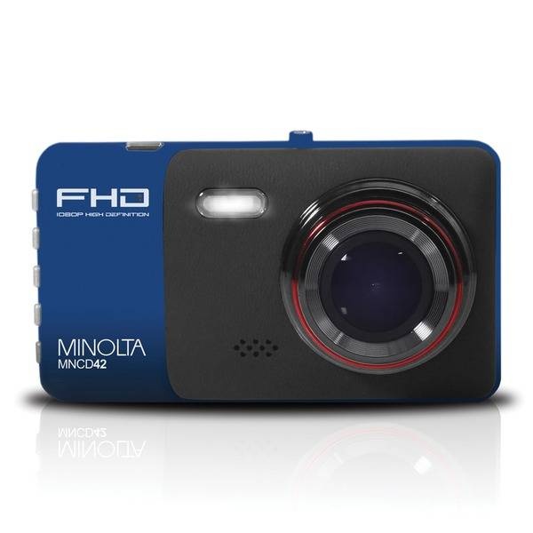 Minolta Mncd42 1080P Full Hd Dash Camera With 4-Inch Lcd Screen (Blue)