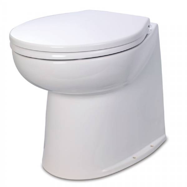 Jabsco Deluxe Flush 14Inch Slant Back 24V Electric Toilet W/Solenoid