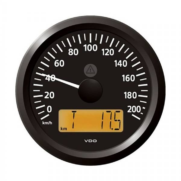 Vdo 3-3/8Inch (85 Mm) Viewline Speedometer - 0 To 200 Kmh - 12/24v