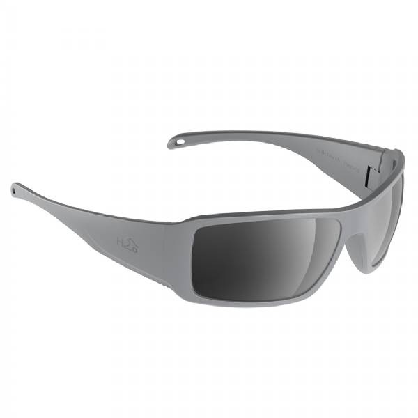 H2optix Stream Sunglasses Matt Grey, Grey Silver Flash Mirror Lens Cat