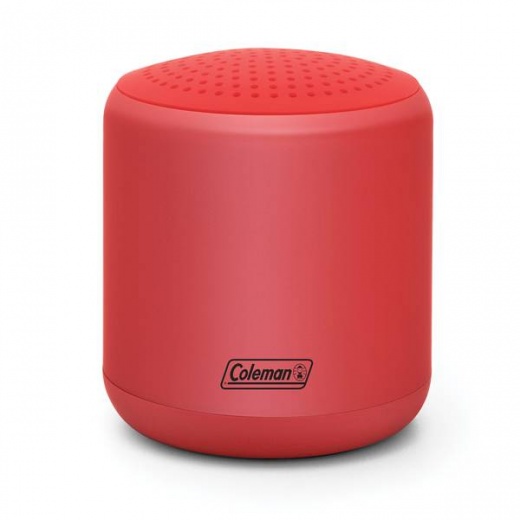 Coleman 5W Bltth Mini Spkr Red Waterproof Bluetooth Speaker