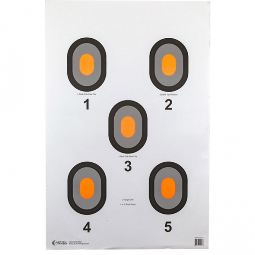 Action Targets Action Tgt Org Center 5 Blseye 100Pk - Bulls-Eye Target