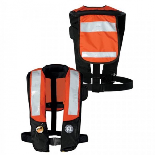 Mustang Survival HIT Inflatable PDF w/SOLAS Reflective Tape - Orange - Black
