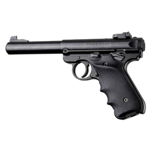Hogue Ruger Fngr Grv Rght Hnd Grp Bk - Upgrade Your Ruger Mark IV with Hogue Rubber Grips