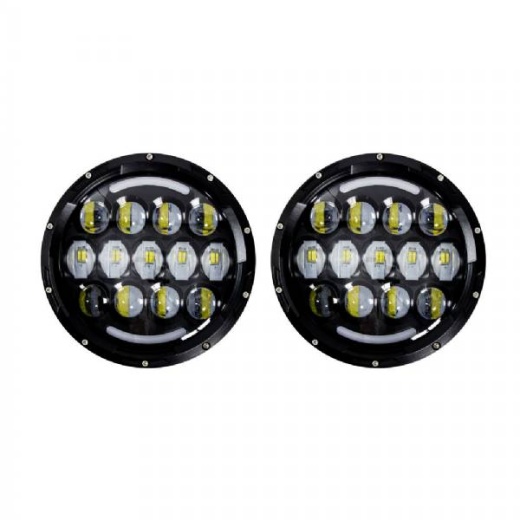 Heise 7 In Led Light W/Black Face And Partial Halo - 21 Led