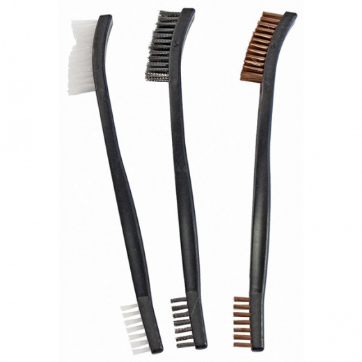 Birchwood Casey B/C Utility Brushes Brnz/Nyl/Stl 3Pk