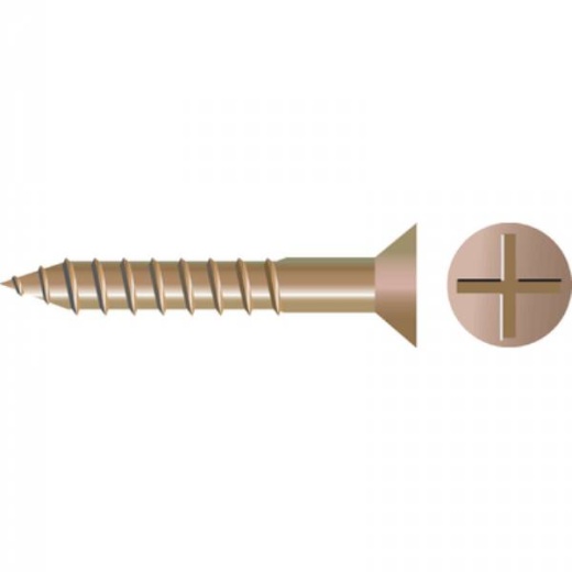 Seachoice 8X2 R,P Flt Wd Scr Silbrz 50/ Frearson Wood Screws