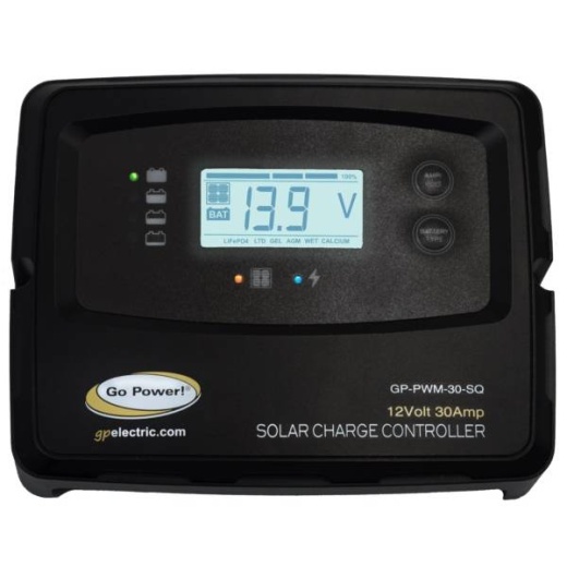 Go Power 30 Amp PWM Solar Charge Controller - GP-PWM-30-SQ