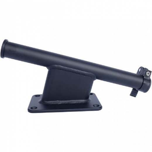 Panther 5Inch Set Back Transom Mount Bracket - Black - Powder Coat