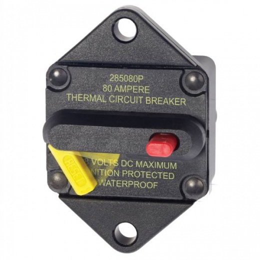 Blue Sea 285-Series 80 Amp Circuit Breaker Panel Mount