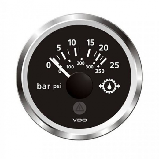 VDO 2-1/16Inch (52Mm) Viewline Transmission Oil Pressure 25 Bar/35