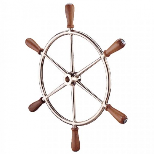 Edson Marine 24Inch Bronze Wheel w/ Teak Handles
