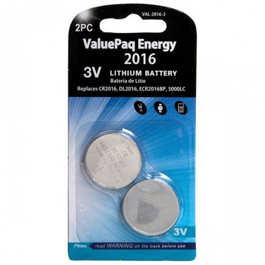 Dantona ValuePaq Energy 2016 Lithium Coin Cell Batteries, 2 Pk