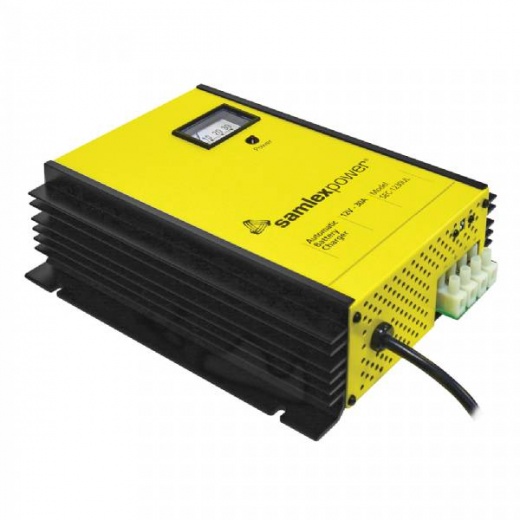 Samlex 30A Battery Charger - 12V - 3-Bank - 3-Stage W/Dip Switch And Lugs