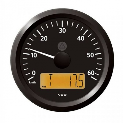 VDO 3-3/8 Inch ViewLine Speedometer - 0 to 60 KMH - 12/24V