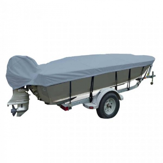 Carver Poly-Flex II Wide Series Styled-to-Fit Boat Cover for 13.5 ft V-Hull Fishing Boats