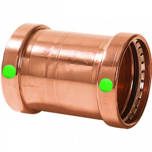 Viega Propress XL 2-1/2Inch Copper Coupling W/O Stop - Double Press Connection