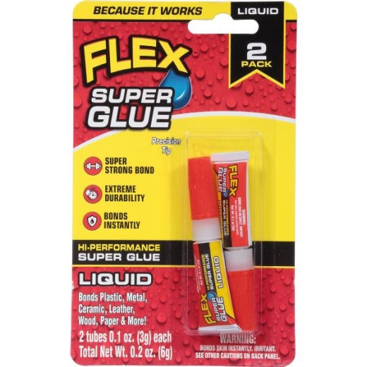 Flex Seal Flex Super Glue Liquid - High-Strength Water-Resistant Glue
