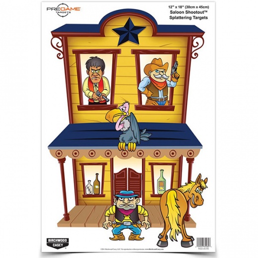 Birchwood Casey B/C Pregame Saloon Tgt 8-12X18 - New Products