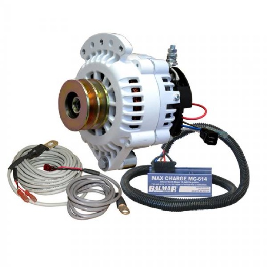 Balmar Alternator 100 Amp Kit 12V 1-2 In Single Foot Spindle Mount Dual Vee Pulley