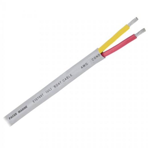 Pacer 12/2 Awg Round Safety Duplex Cable - Red/Yellow - Sold By The Foot