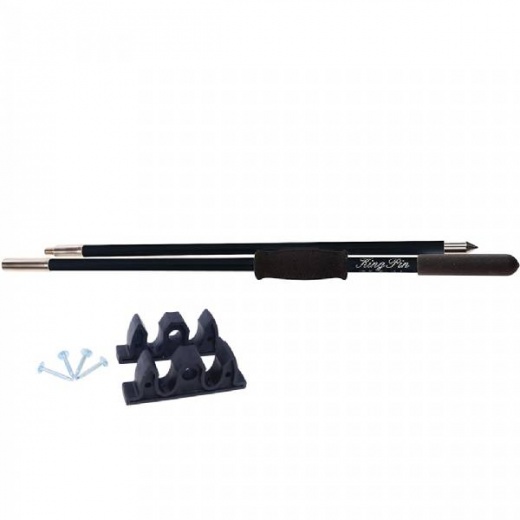 Panther 8 Ft King Pin Anchor Pole - 2-Piece - Black
