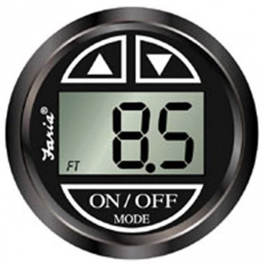 Faria Ches Ss Blk Ds In-Hull Boat Transducer