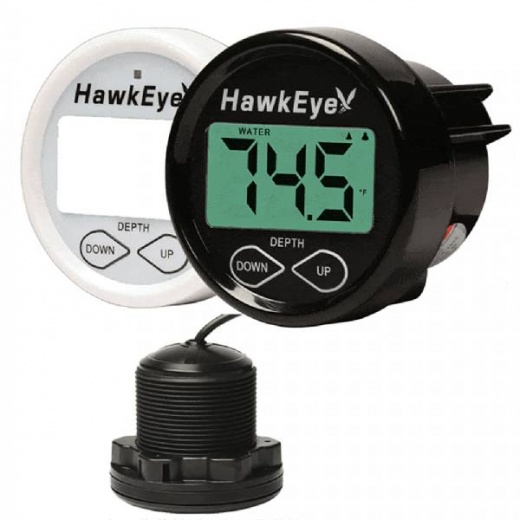 Hawkeye Depth Trax 2Bx Dash Digital Depth And Temp Gauge - Thru-Hull