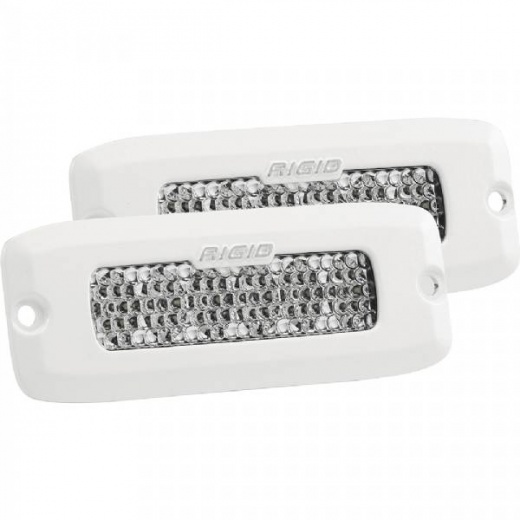RIGID SR-Q Series Pro Hybrid-Diffused LED - Flush Mount - Pair - White