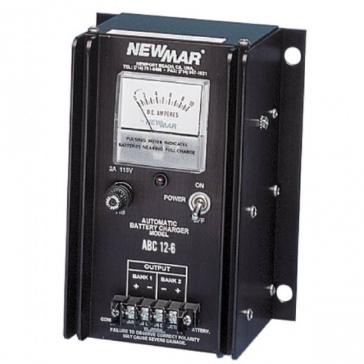 Newmar ABC12-6 Battery Charger - 2 Banks 12V 6 Amps 120/240Vac Input