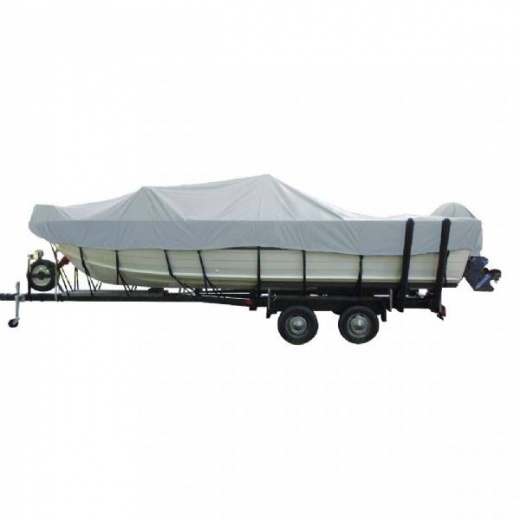 Carver Sun-Dura Wide Series Styled-To-Fit Boat Cover for 20.5 Ft Aluminum V-Hull Boats