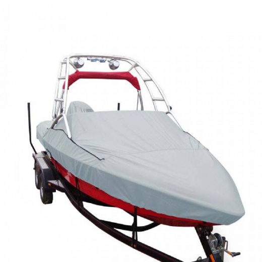 Carver Sun-Dura Specialty Boat Cover for 20.5 Ft Sterndrive V-Hull Runabouts with Tower