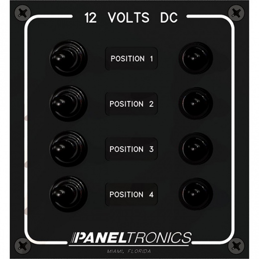 Paneltronics Waterproof Panel - DC 4-Position Toggle Switch Circuit Breaker