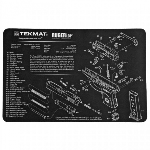 TekMat Pistol Mat Ruger Lcp Blk