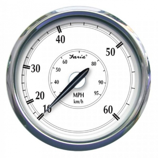 Faria Newport SS 5Inch Speedometer - 0 to 60 MPH