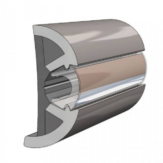 Taco Marine Suproflex Rub Rail Kit with Flex Chrome Insert - 2Inch x 1.2Inch