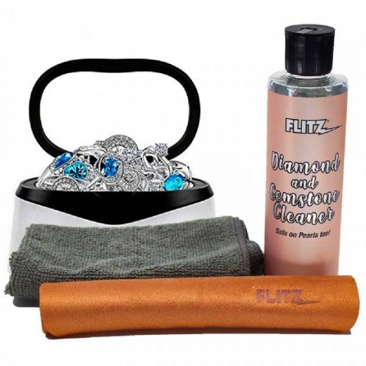 Flitz Ultrasonic Cleaner Kit - 8Oz. Jewelry And Gemstone Cleaner Refill