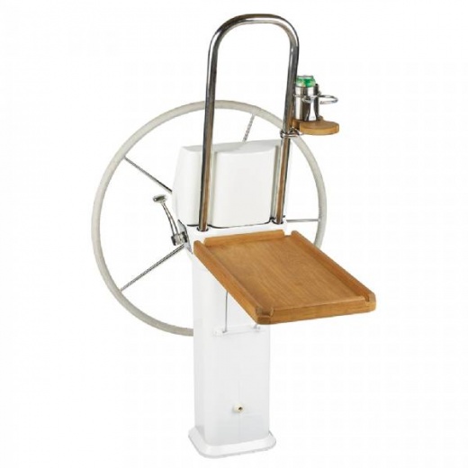 Edson Marine Teak Fold Down Luncheon Table - Vision Series/Console Pedestal