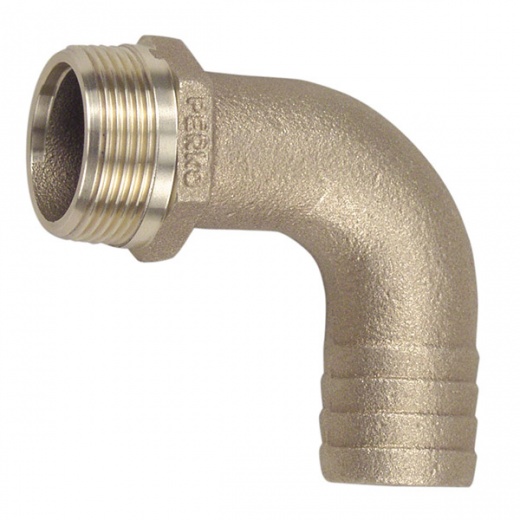 Perko 3/4 Inch Pipe To Hose Adapter 90 Degree Bronze Made In The USA