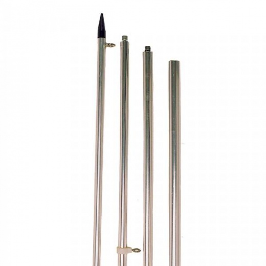 Tigress 15Ft Economy Fixed Aluminum Outriggers - 1-1/8Inch O.D. - Silver/Black