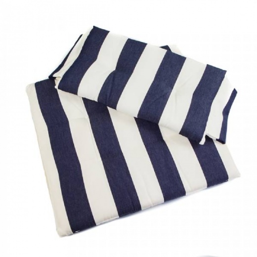 Whitecap Seat Cushion Set for Director's Chair - Navy and White Stripes