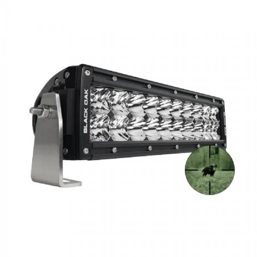 Black Oak LED Pro Series Double Row Combo Infrared 10 in 940Nm Light Bar