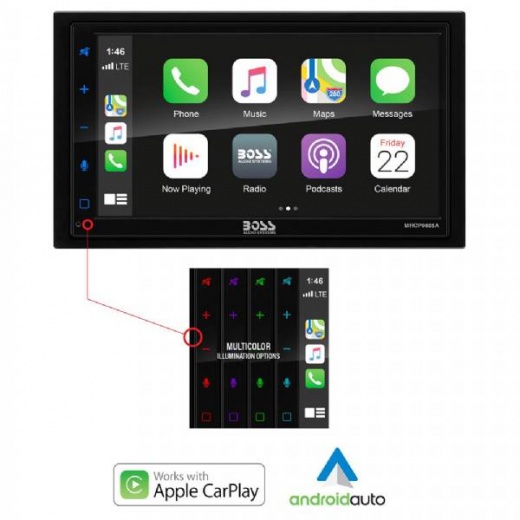 Boss Audio MRCP9685A Stereo w/AM/FM/BT and Apple CarPlay