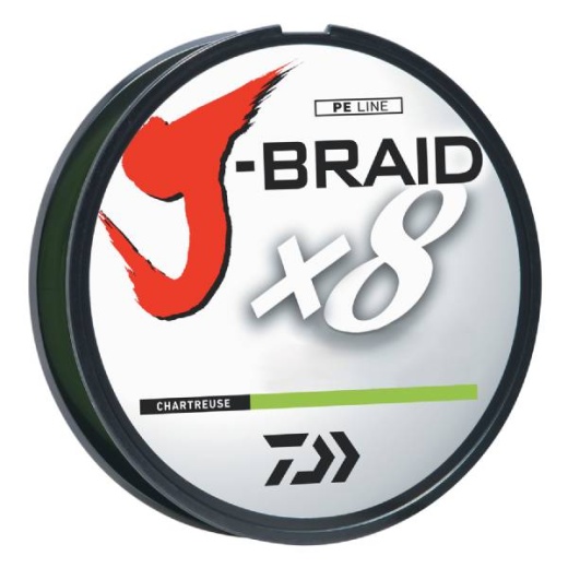 Daiwa J-Braid Chartreuse Fishing Line 330 Yards 30Lb Test