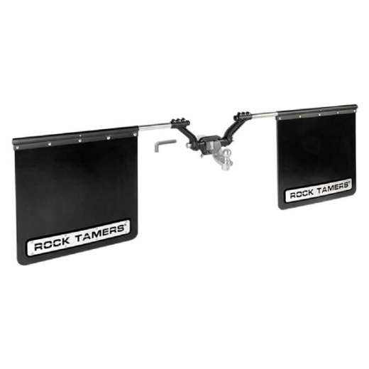Rock Tamers 2.5Inch Hub Mudflap System - Matte Black/Stainless