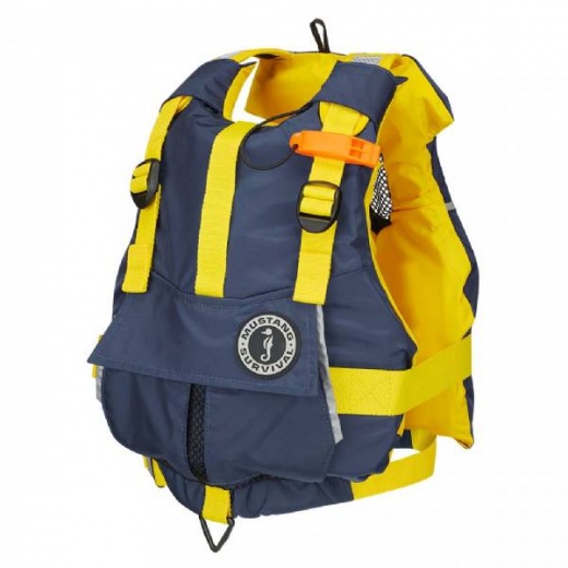 Mustang Survival Youth Bobby Foam Vest - 55-88Lbs - Yellow/Navy