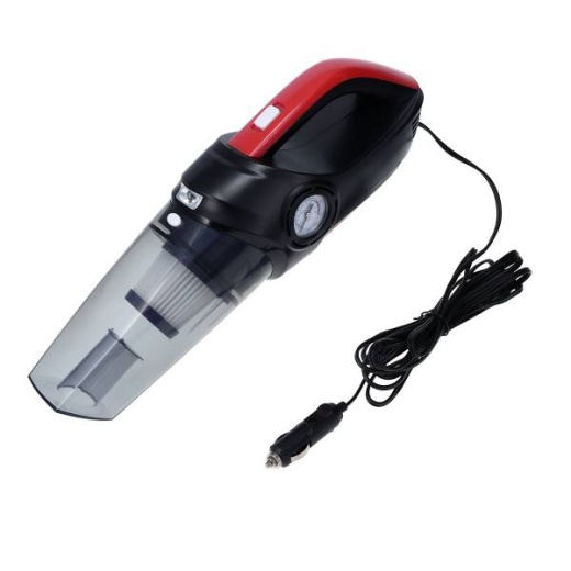 Roadpro 12V Air Compressor/Vacuum Cleaner - Portable Tire Inflator and Car Vacuum with LED Light
